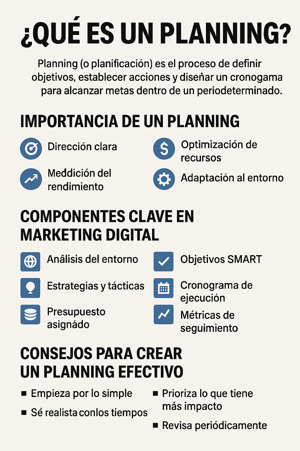 ¿Qué es un Planning