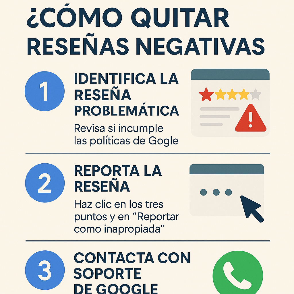 ¿Cómo quitar reseñas negativas?