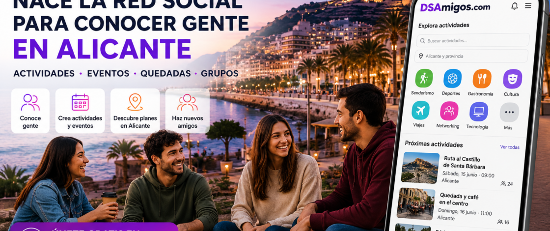 Una plataforma alicantina quiere revolucionar la forma de hacer amigos y descubrir planes en la provincia